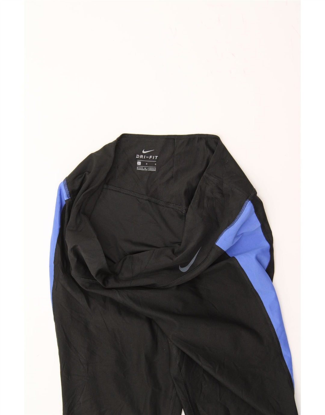 NIKE Womens Dri Fit Capri Leggings UK 16 Large Black Colourblock Polyester Vintage Nike and Second-Hand Nike from Messina Hembry 