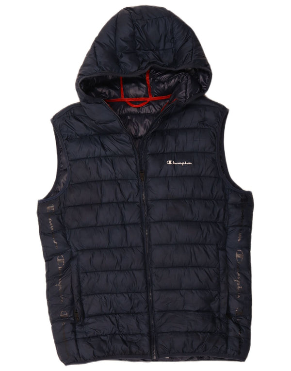 Champion Gilet rembourré à capuche pour homme UK 42 XL Bleu marine