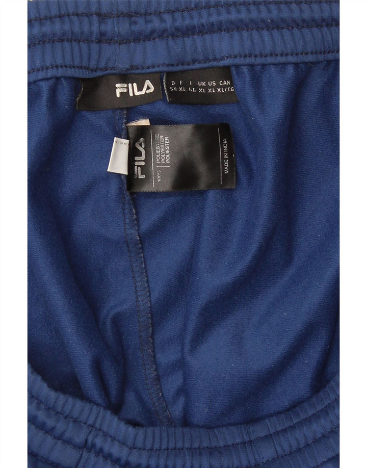 Fila Pantalon de survêtement pour homme XL Bleu Colorblock Polyester