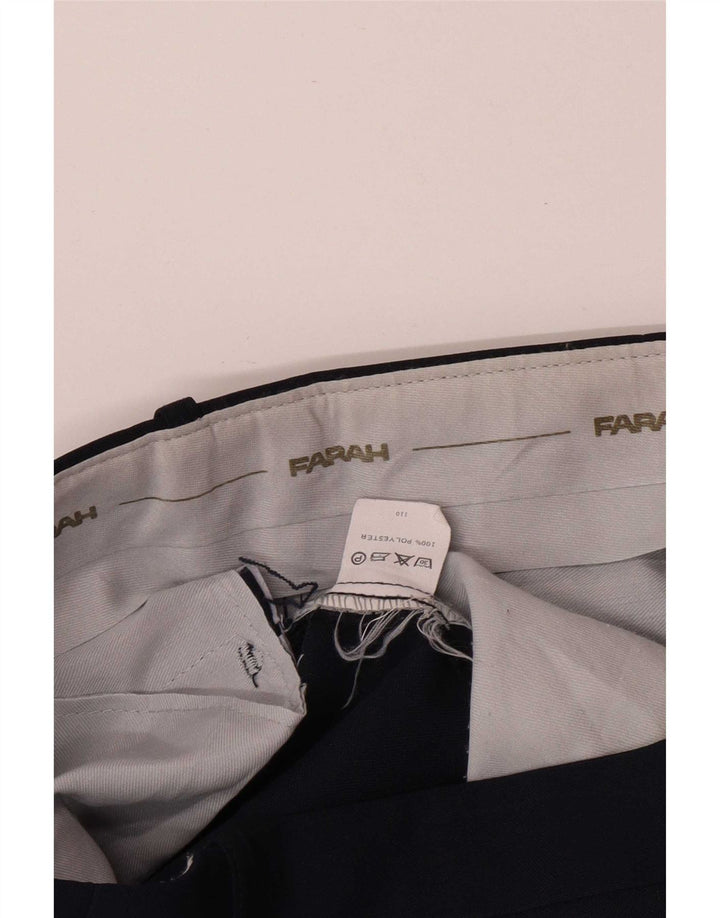 Farah Pantalon décontracté droit pour homme W36 L30 Bleu marine Polyester