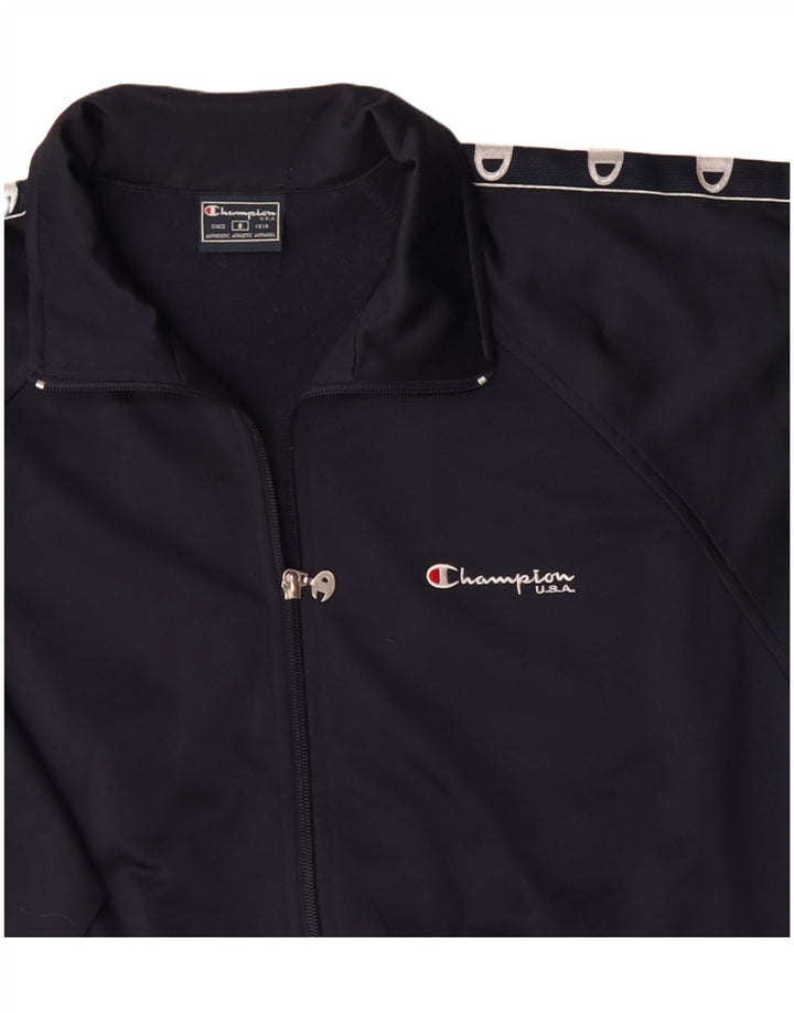 Champion Veste de survêtement surdimensionnée graphique pour homme, petit, bleu marine