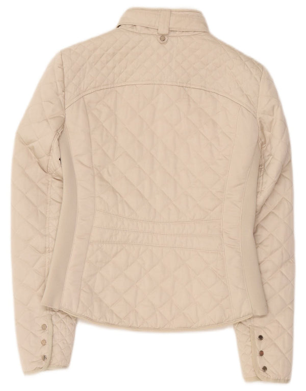 Zara Veste matelassée pour femme UK 12 Medium Off White