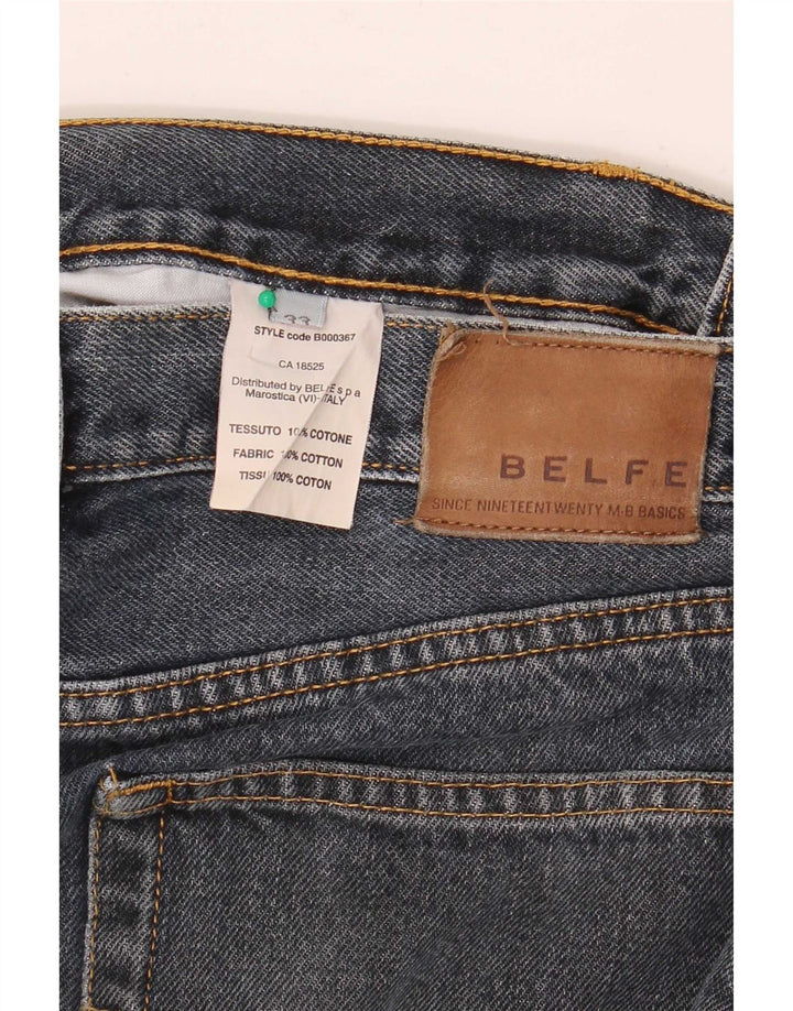 Belfe Jean court homme W33 L26 bleu coton