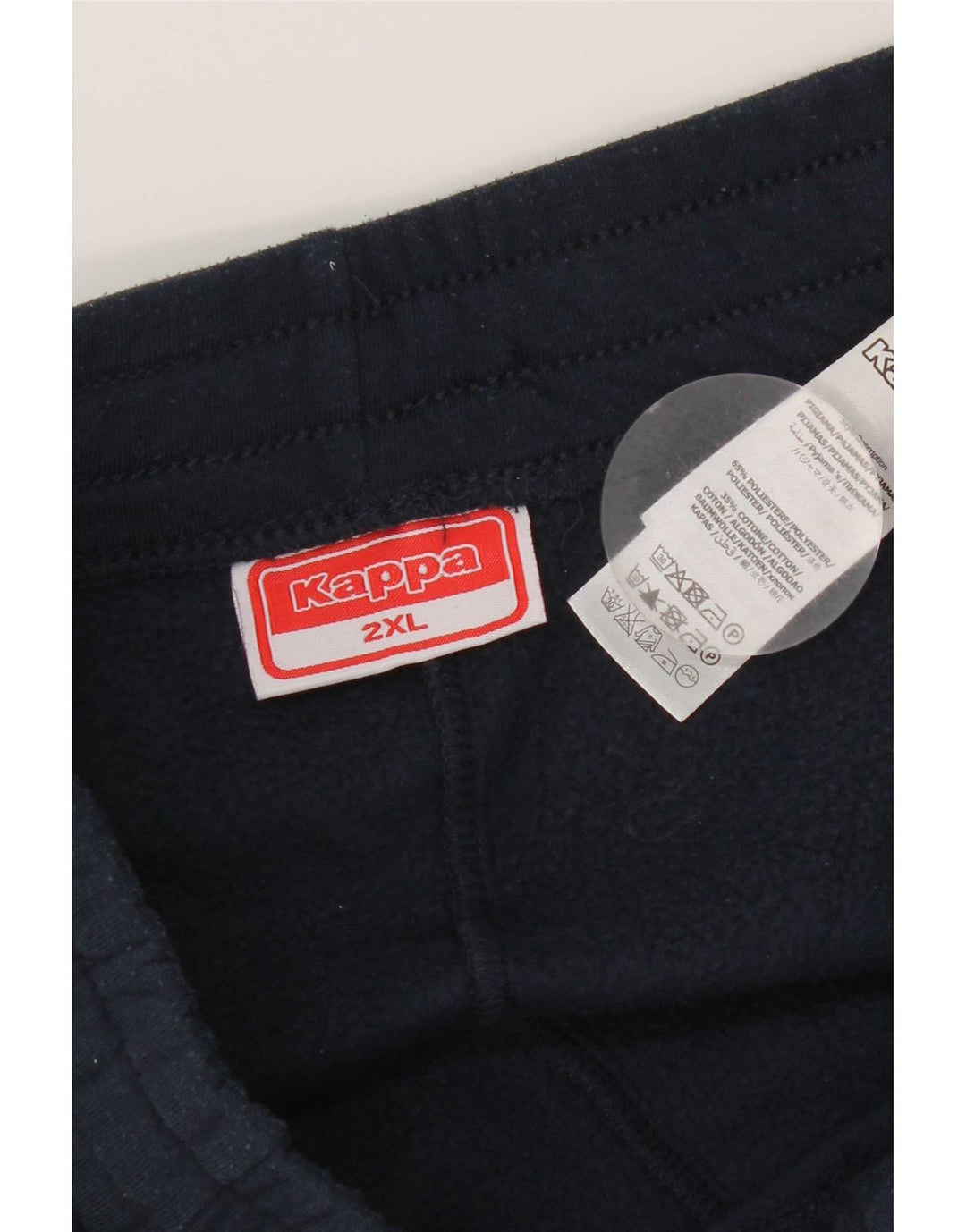 Kappa Pantalon de survêtement pour homme Joggers 2XL Bleu marine Polyester