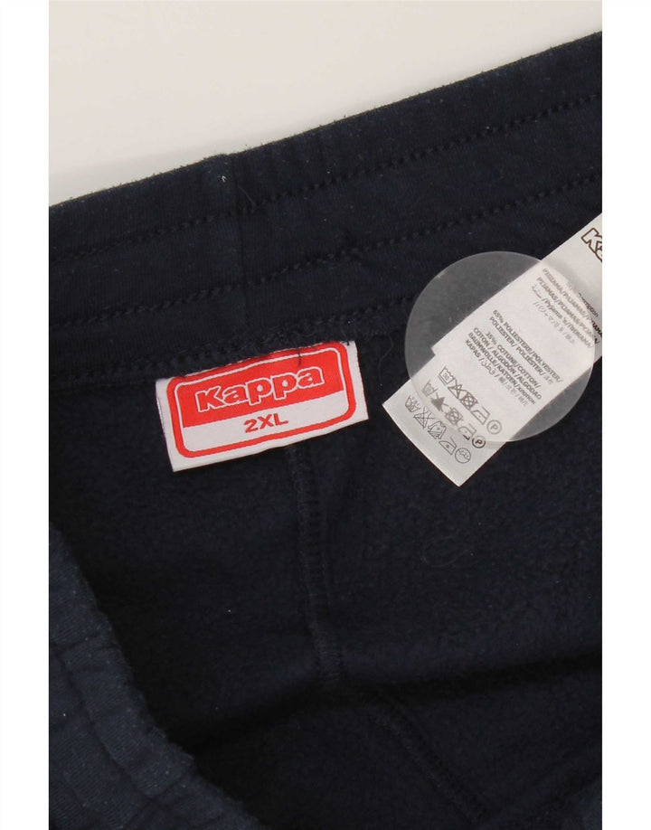 Kappa Pantalon de survêtement pour homme Joggers 2XL Bleu marine Polyester