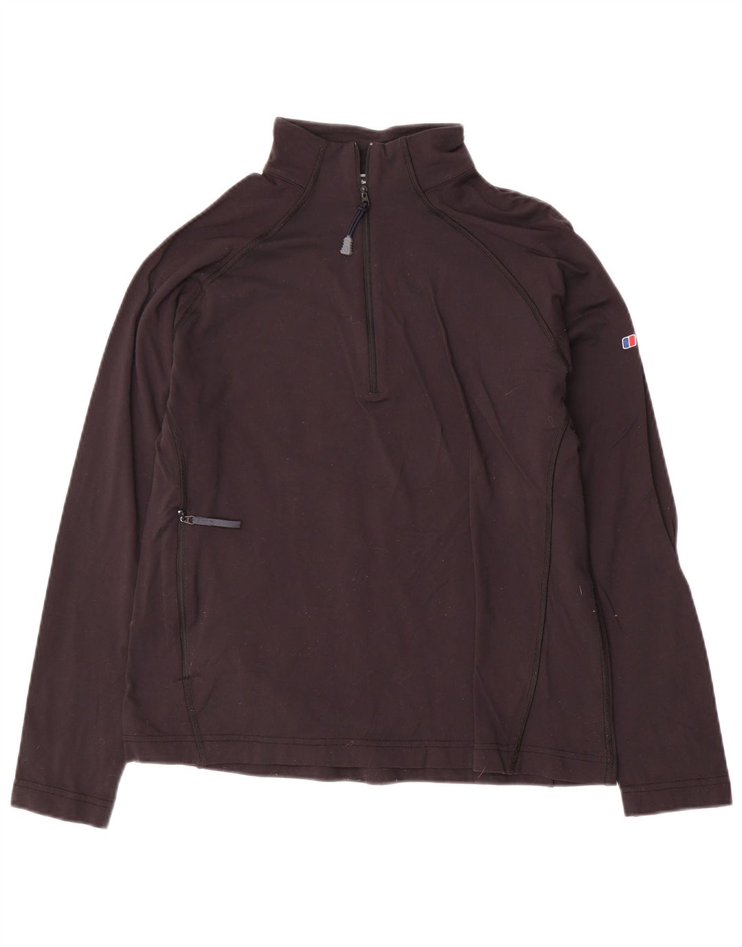 Berghaus Haut de survêtement à col zippé pour femme UK 12 Medium Black Nylon
