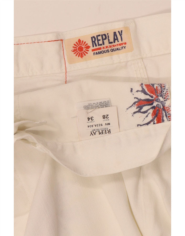 Replay Jean droit homme W28 L30 coton blanc