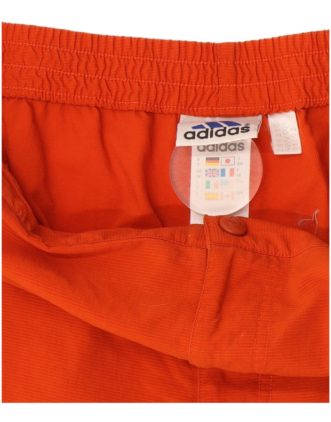 Adidas Short chino graphique pour homme W36 Large Orange Polyamide