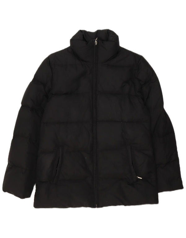 Zara Veste matelassée pour femme UK 14 Medium Noir Polyamide