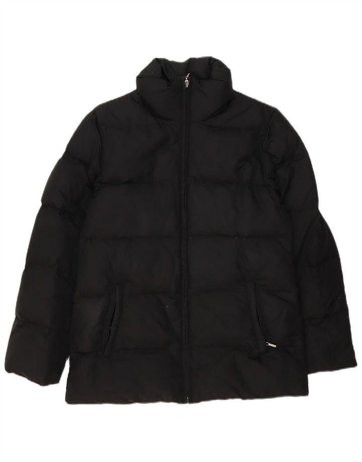 Zara Veste matelassée pour femme UK 14 Medium Noir Polyamide