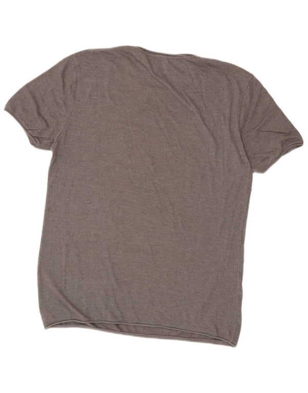 Zara T-Shirt Homme Haut Large Gris