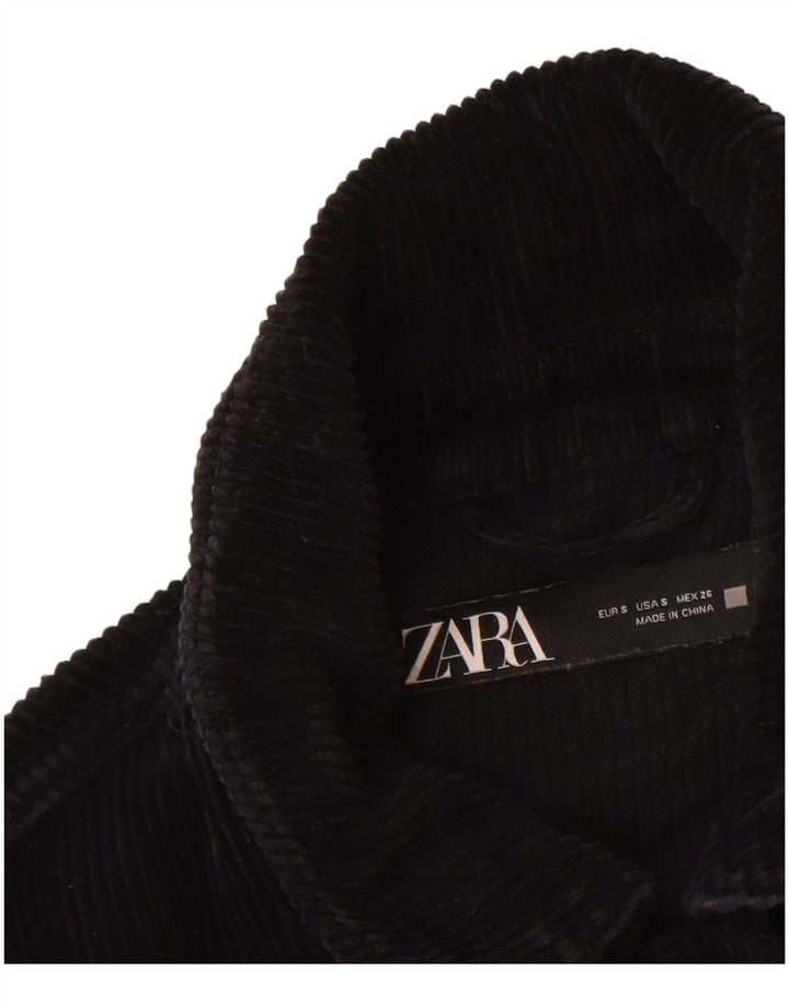 Zara Femme UK 10 Petit Coton Noir