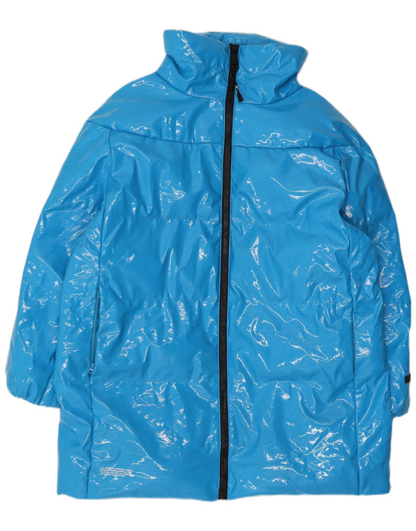Juicy Couture Manteau rembourré surdimensionné pour femme UK 14 Bleu moyen Polyuréthane