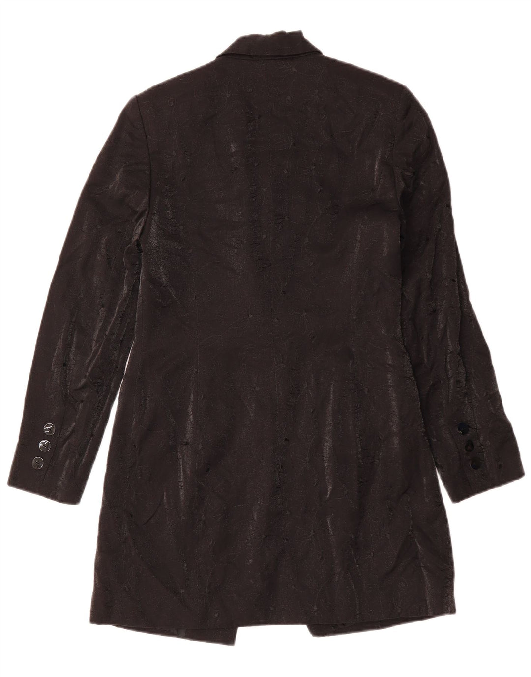 RICHARDS Manteau Femme UK 10 Petite Viscose Florale Noire