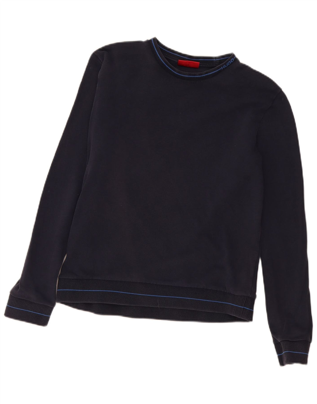 Hugo Boss Homme Sweatshirt Jumper Petit Bleu Marine Coton