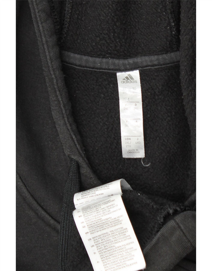 ADIDAS Pull à capuche pour homme 2XL en coton noir