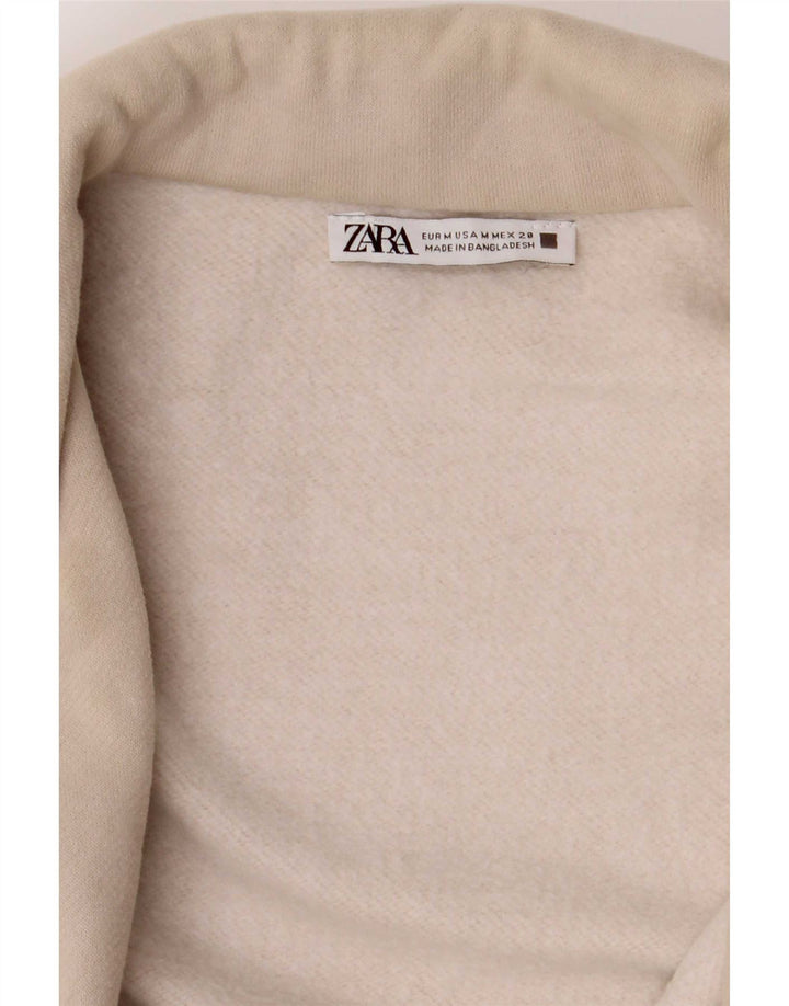 Zara Manteau ouvert surdimensionné pour femme UK 14 en coton beige moyen
