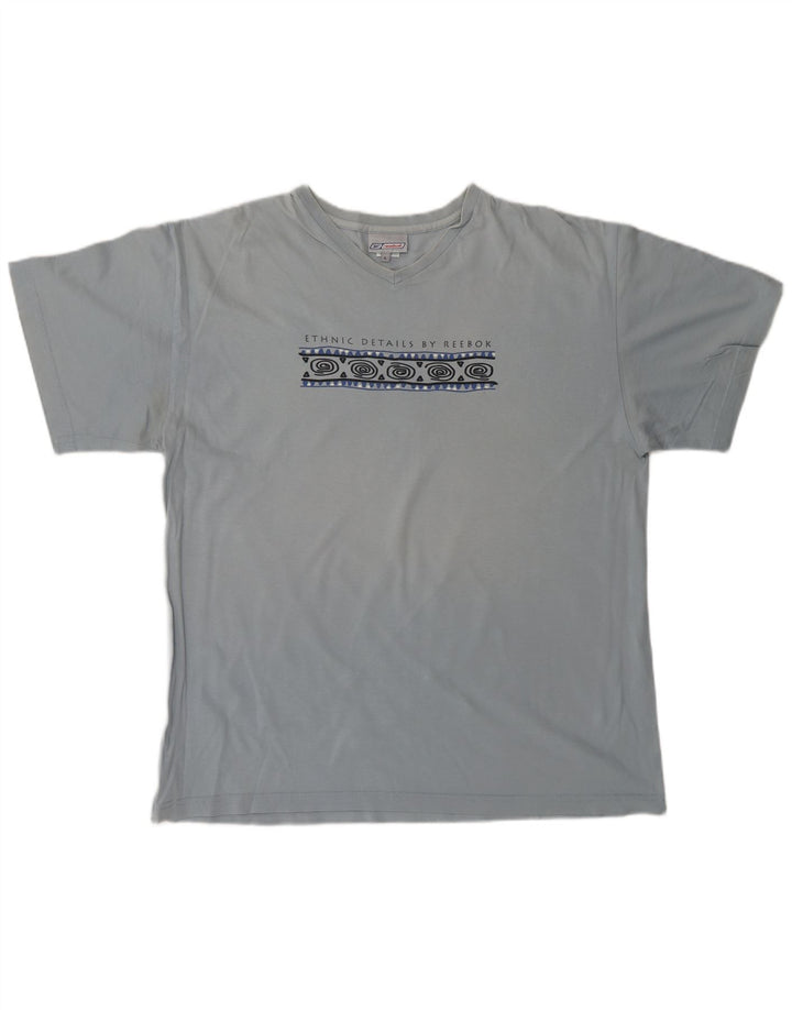 REEBOK T-Shirt Graphique Homme Grand Bleu Coton