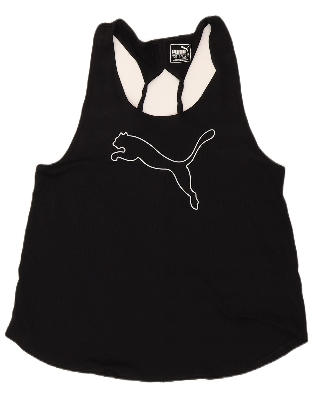 PUMA Débardeur graphique pour femme UK 16 Large Noir Polyester
