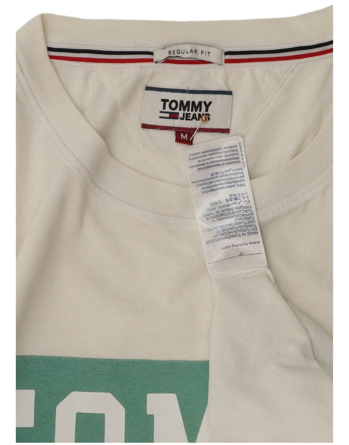 Tommy Hilfiger T-Shirt Graphique Homme Blanc Moyen Colorblock