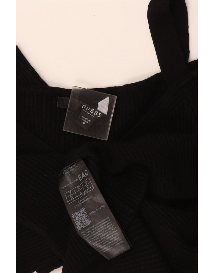 Guess Haut court à épaules dénudées pour femme UK 8 Petite Rayonne Noire