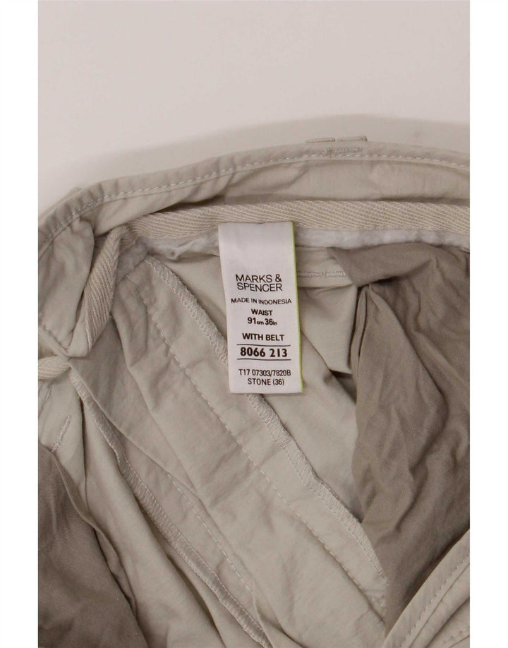 Marks & Spencer Bermuda cargo pour homme Large W36 Coton beige