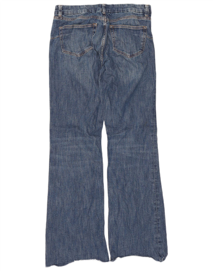 Zara Jean évasé pour femme EU 38 Small W28 L33 Bleu Coton