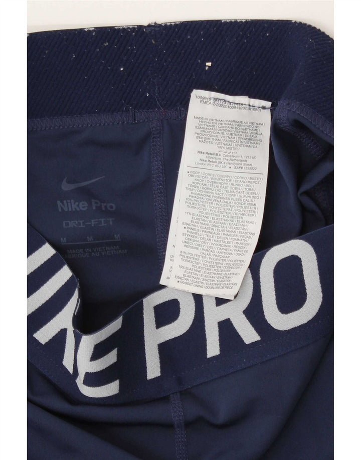 Nike Legging graphique Dri Fit pour femme UK 12 Bleu marine moyen Polyester