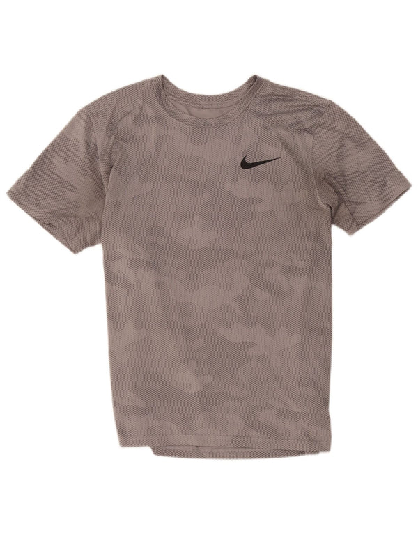 Nike Homme Dri Fit T-Shirt Haut Gris Camouflage Polyester