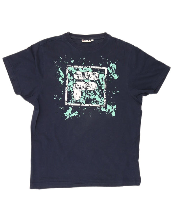 Fila T-Shirt Graphique Homme XS Bleu Marine