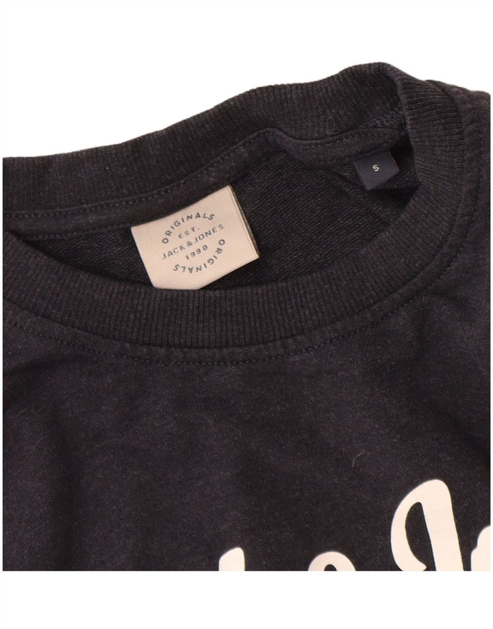 Jack & Jones Sweat-shirt graphique pour homme en coton bleu marine Small