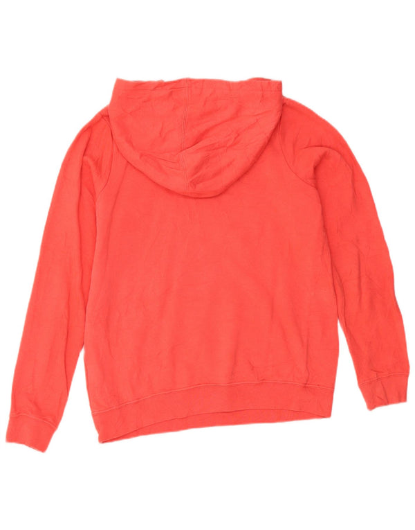 Nike Womens Crop Graphic Hoodie Jumper UK 18 XL Orange Cotton