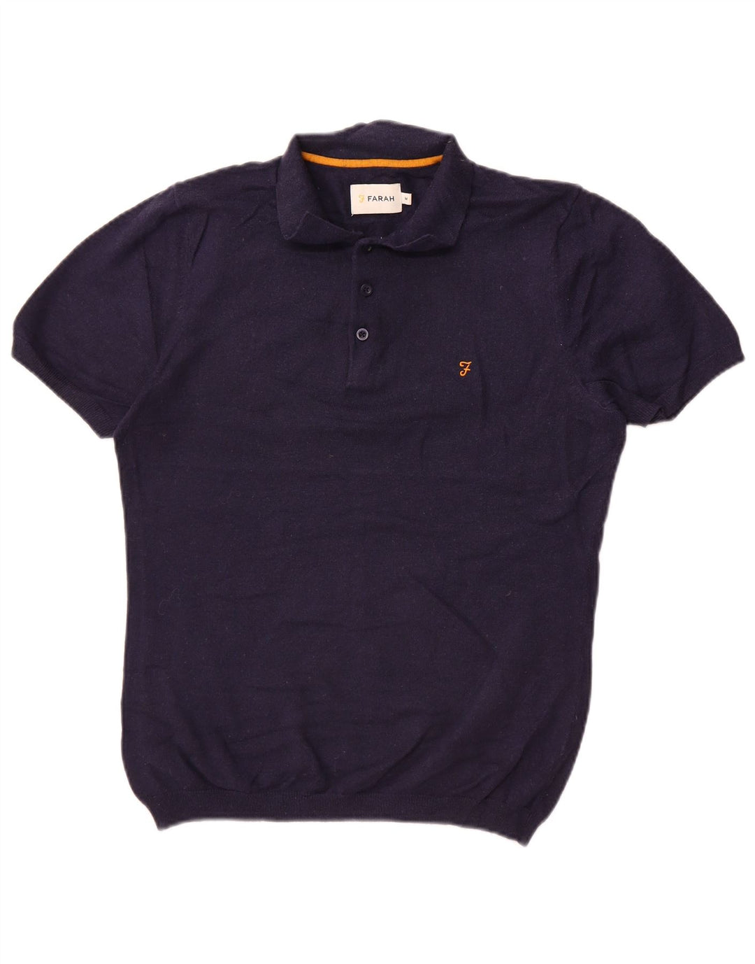 Farah Pull à manches courtes et col polo pour homme Bleu marine moyen