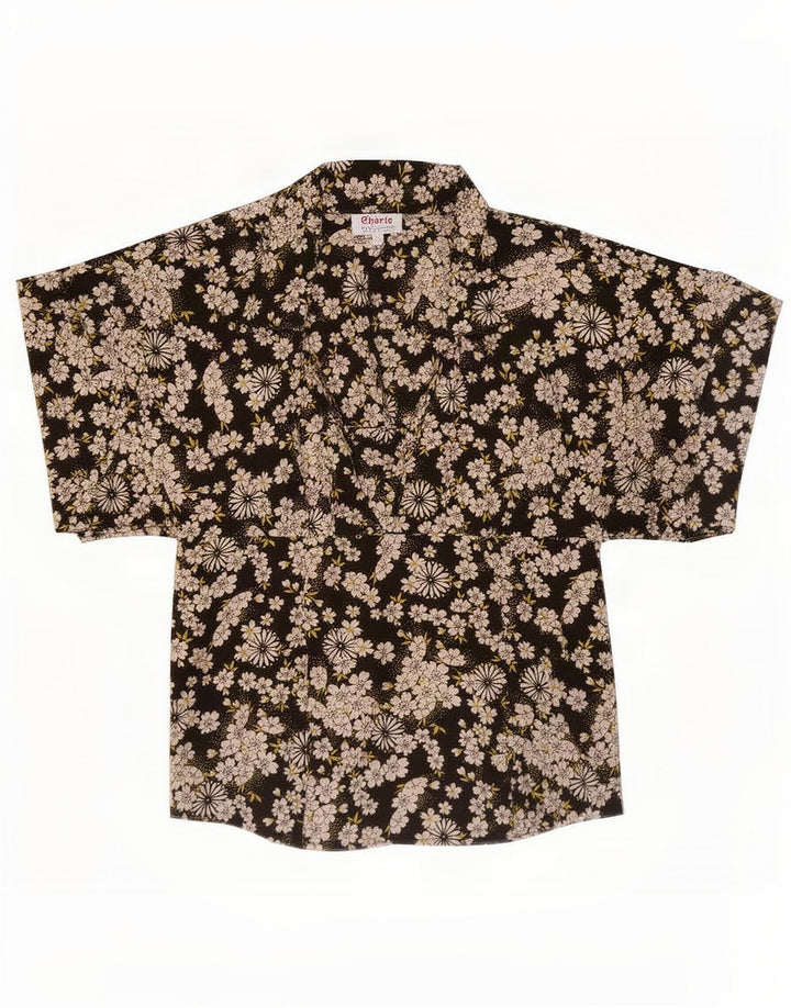 cherie Chemisier Femme Top IT 42 Medium Noir Floral