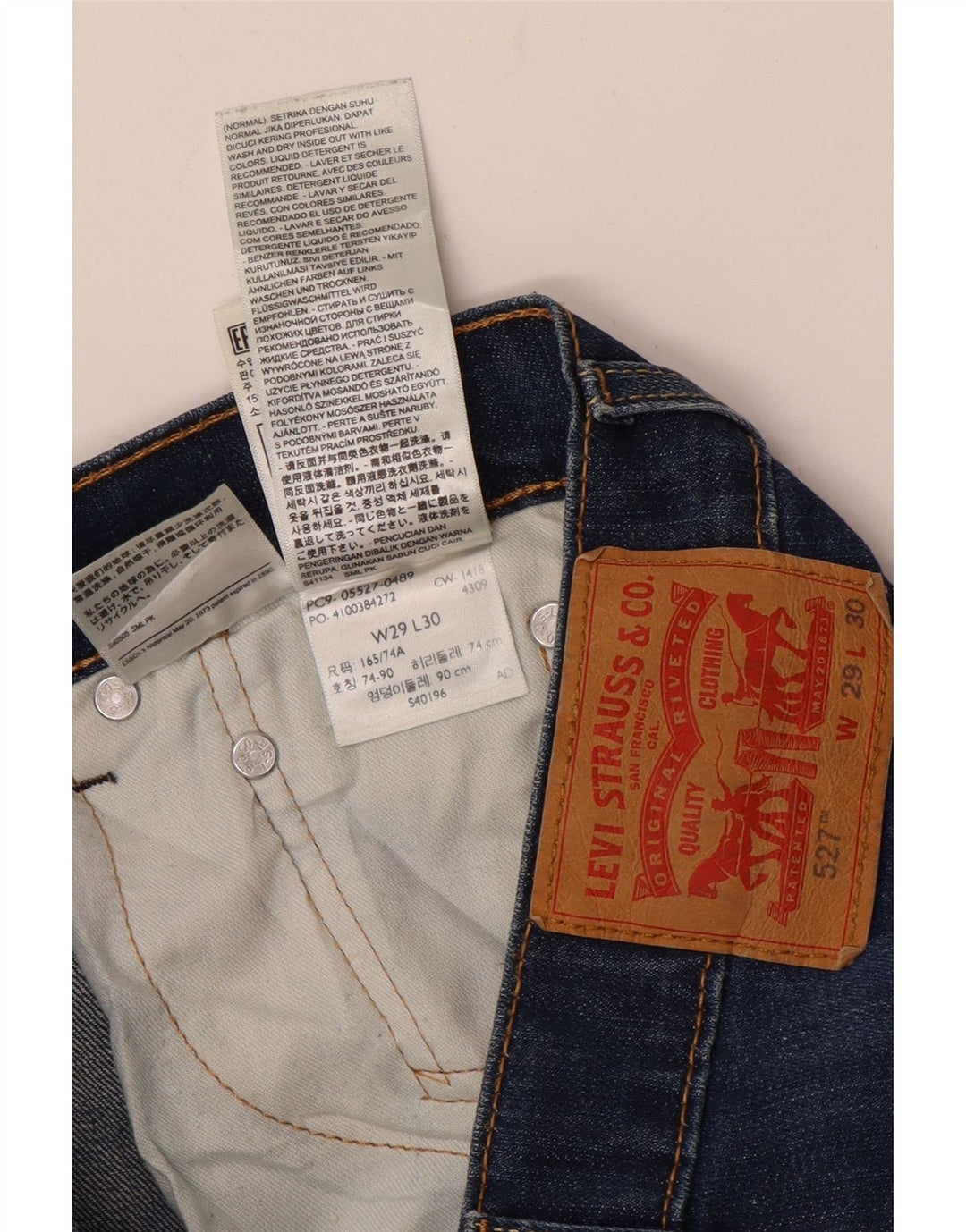 LEVI'S Jean Bootcut Femme 527 W29 L30 Bleu Coton