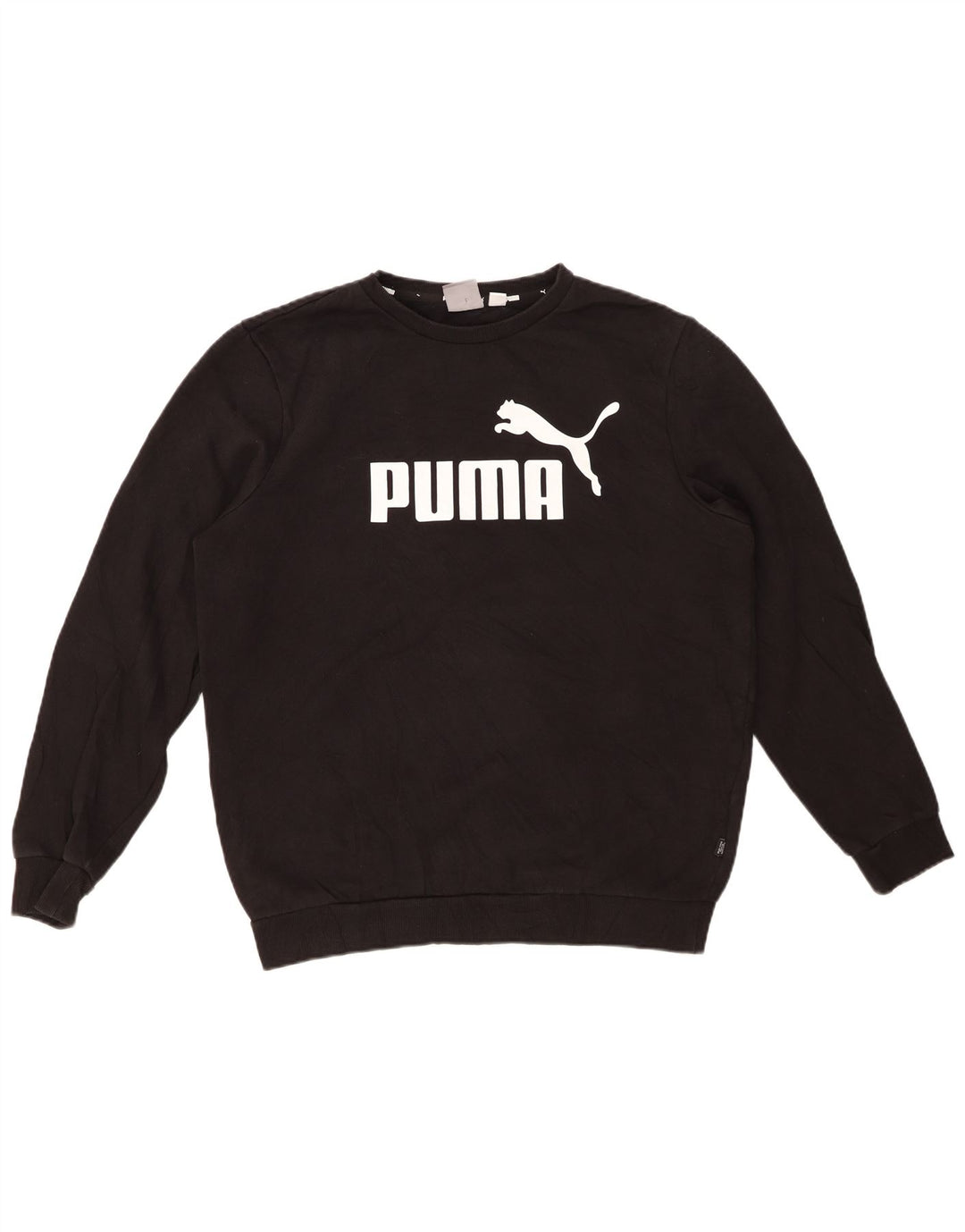 PUMA Sweat-Shirt Graphique Homme Noir Moyen Coton