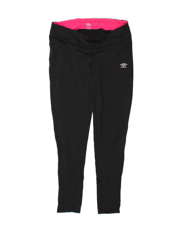UMBRO Womens Leggings UK 16 Large Black Polyester Vintage Umbro and Second-Hand Umbro from Messina Hembry 