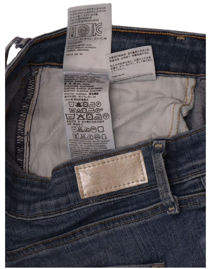 Levi's Jean Skinny Effet Déchiré W29 L30 Femme Bleu Coton