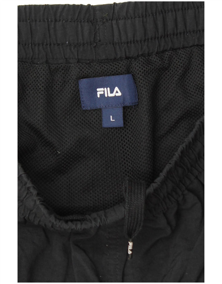 Fila Short de Sport Homme Large Noir Colourblock Polyamide