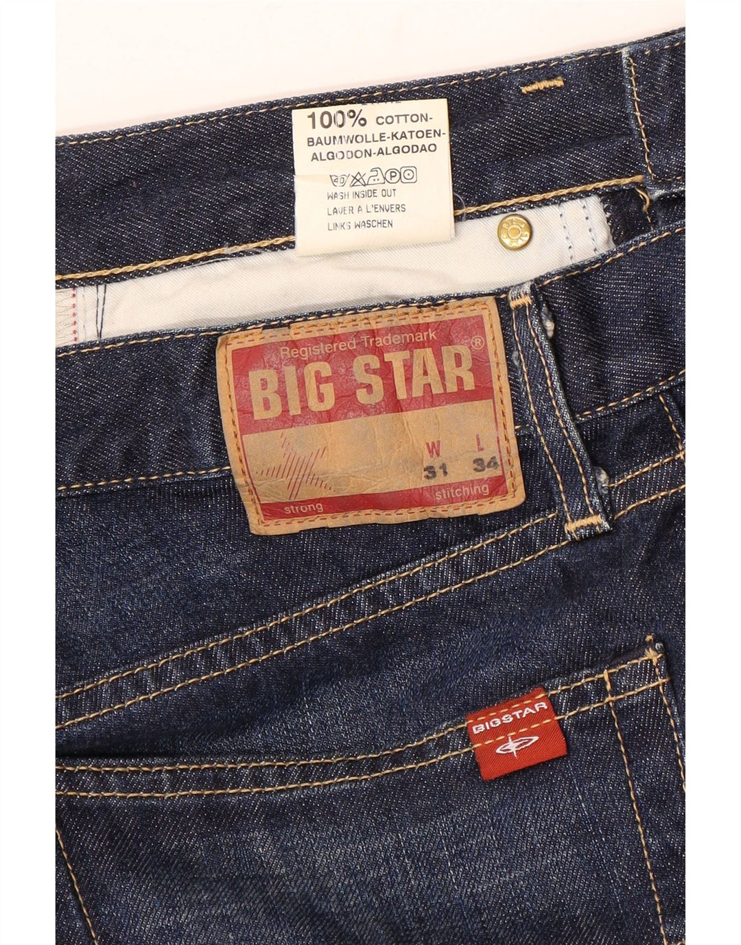 Big Star Jean droit homme W31 L31 bleu coton