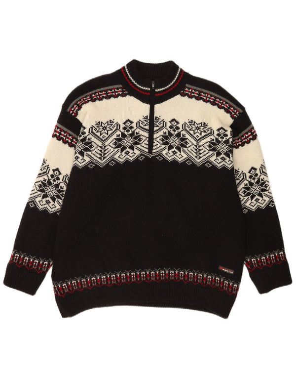 Campagnolo Pull Col Zippé Homme XL Multicolore Fair Isle Wool
