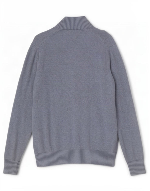 Tommy Hilfiger Pull Cardigan Homme Bleu Moyen Colorblock Coton