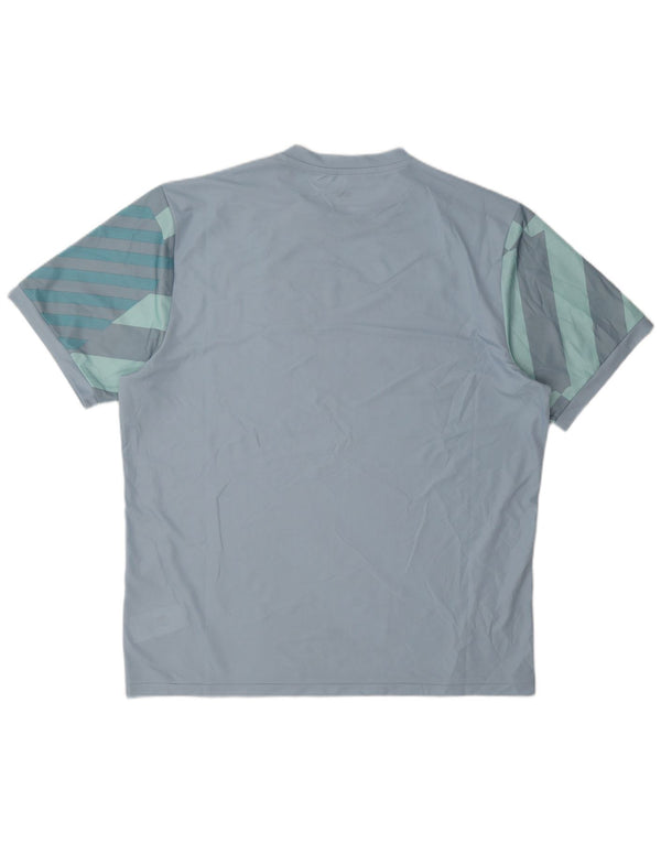 Puma T-Shirt Top XL Homme Bleu Géométrique Polyester