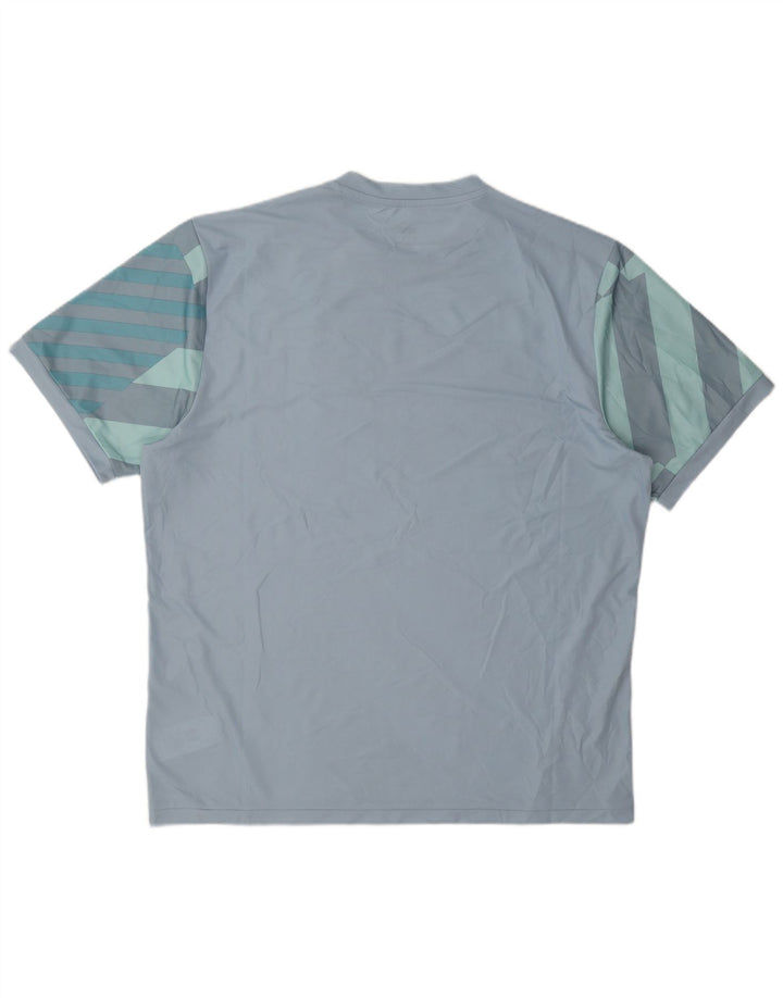 Puma T-Shirt Top XL Homme Bleu Géométrique Polyester