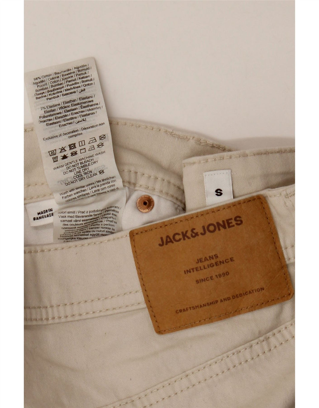 Jack & Jones Short décontracté régulier pour homme Petit W29 Coton beige