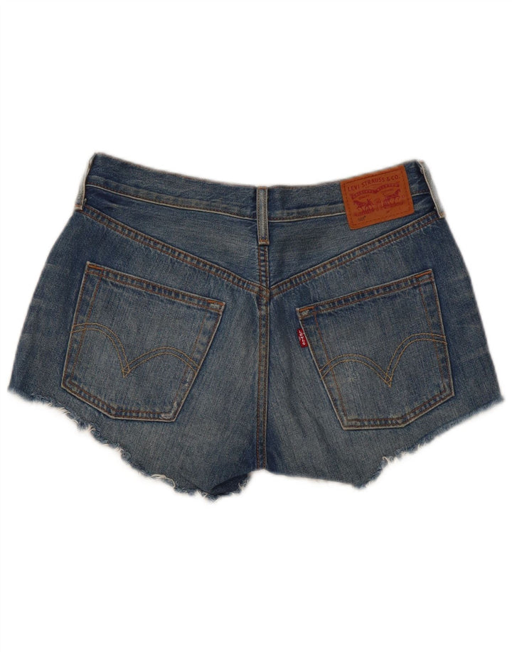 Levi's Short en Jean 501 Distressed Femme W26 Petit Bleu Coton