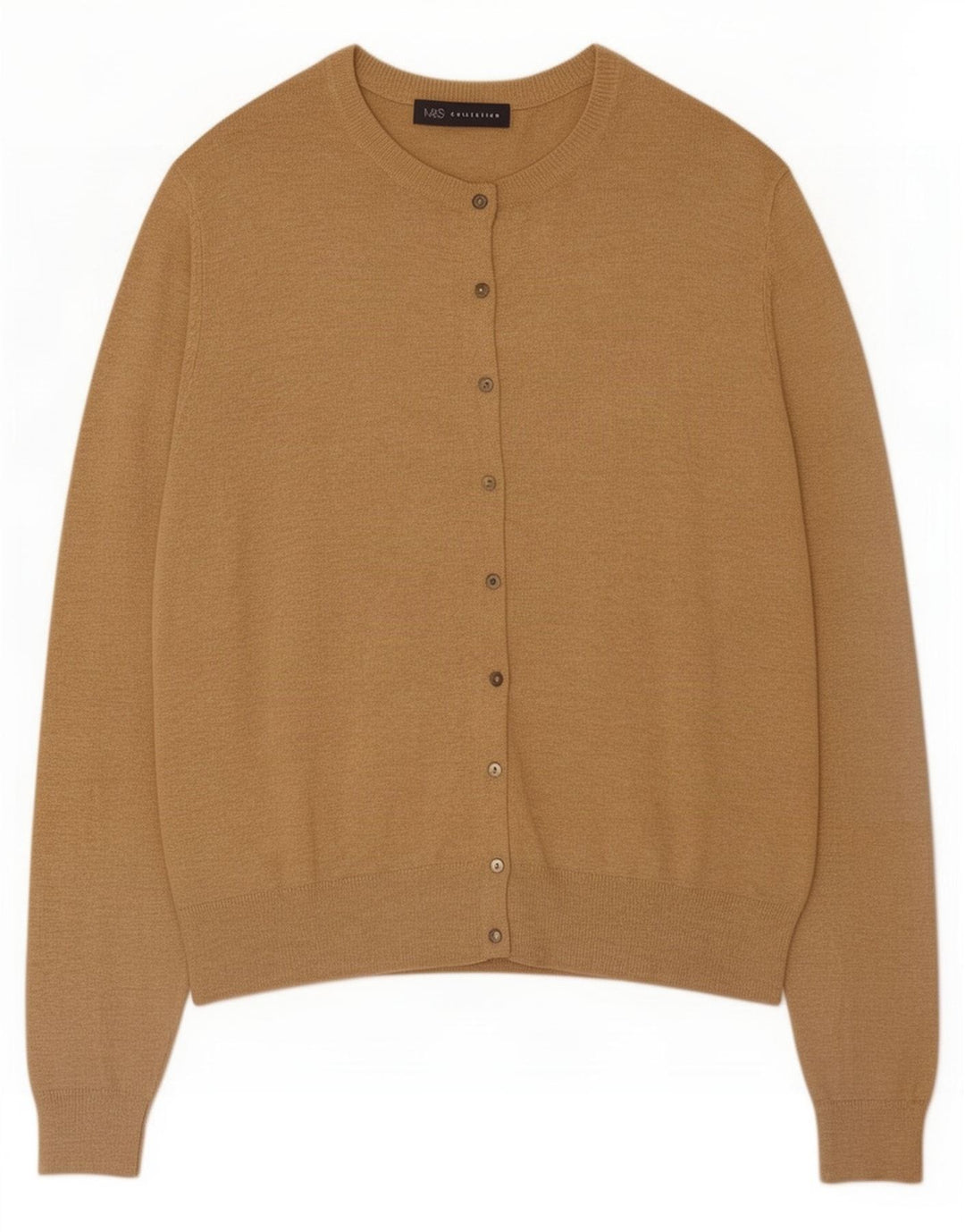 Marks & Spencer Pull Cardigan pour Femme UK 14 Beige Moyen
