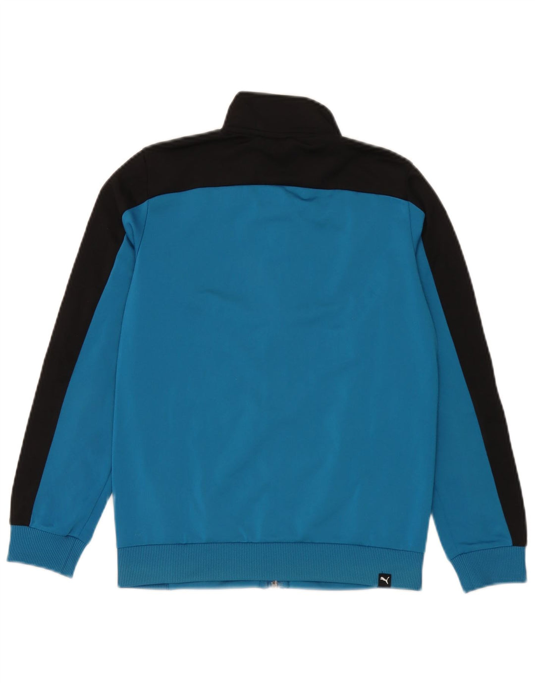 Puma Veste de survêtement pour garçon 11-12 ans Large Bleu Colorblock Polyester