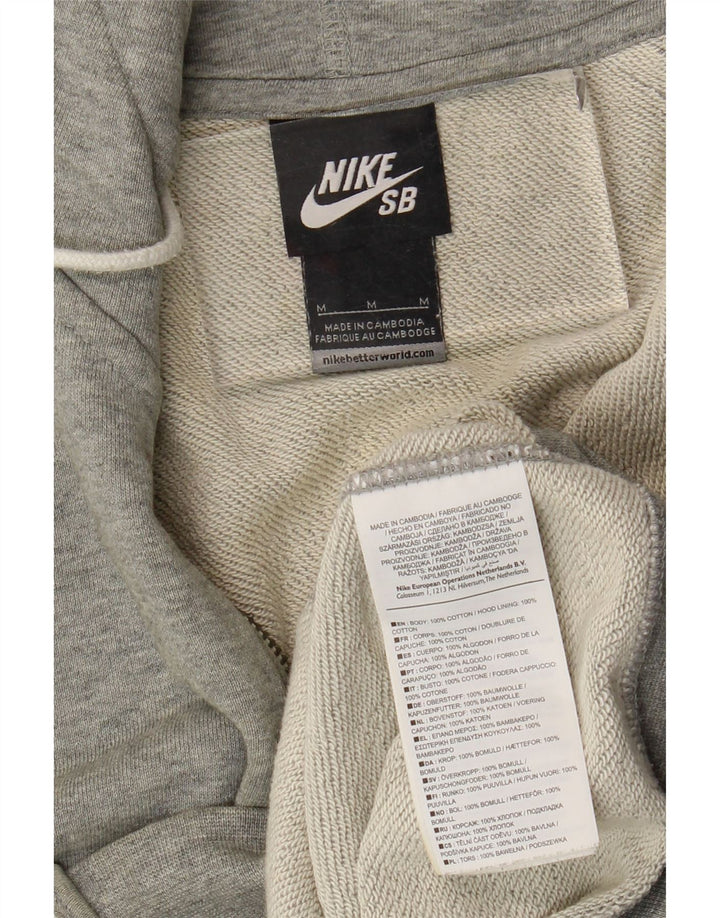 Nike Pull à capuche zippé en coton gris moyen pour homme