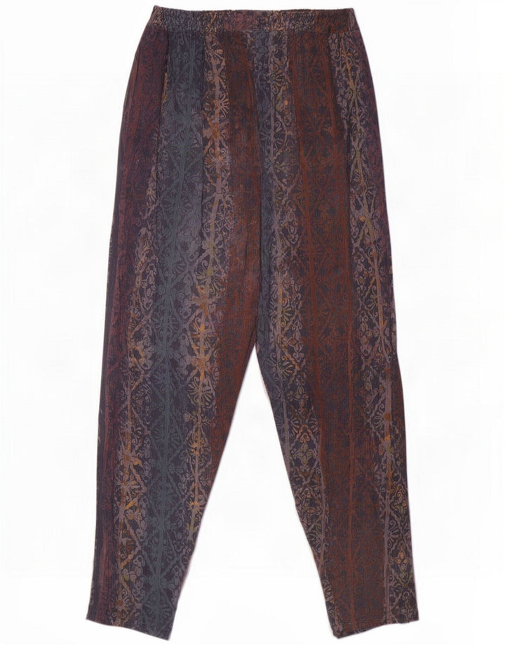 Kaliyana Pantalon sarouel à motif abstrait pour femme Small W28 L29 Multicolore